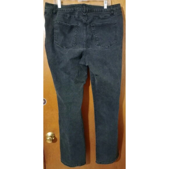 Denim 24/7 Black Jeans Sz 18W Tall 5 Pocket Stretch 12" High Rise GUC - Picture 5 of 7